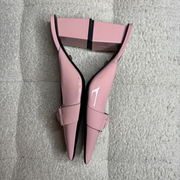 Versace Medusa Patent Leather Mules - English Rose Palladium - Picture 12 of 13